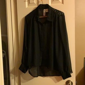 Sheer Button Down Shirt